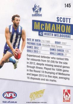 2013 Select Prime AFL #145 Scott McMahon Back